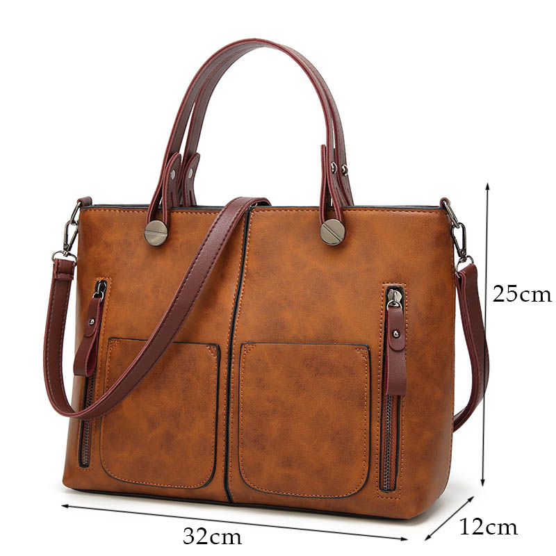 Women's Vintage PU Shoulder Bag - Image 7