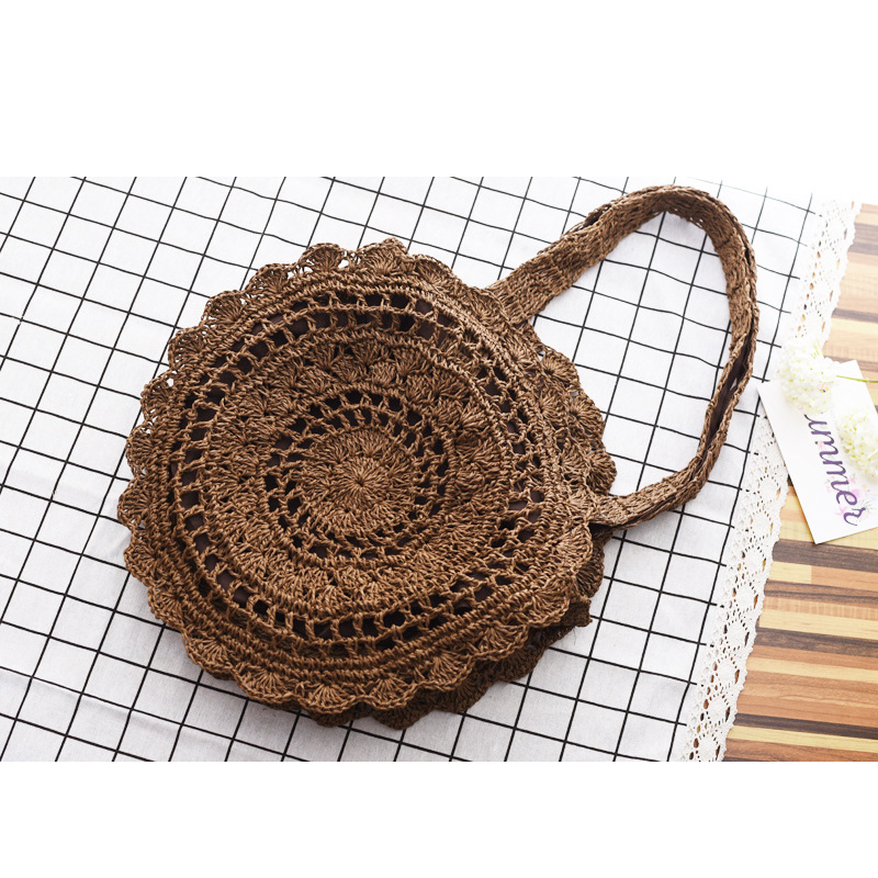Vintage Bohemian Big Circle Straw Bags for Women - Image 5