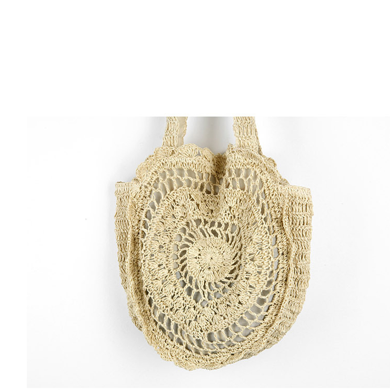 Vintage Bohemian Big Circle Straw Bags for Women - Image 3