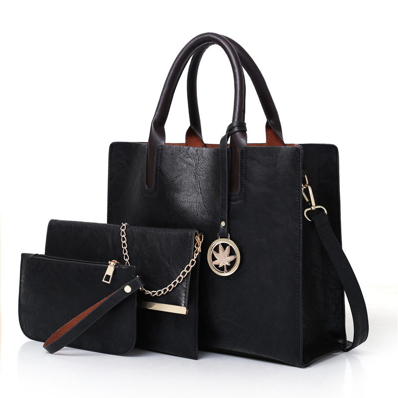 Set of 3 Matching Leather Bags for Women - Image 6
