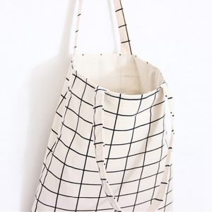 Checkered Canvas Eco Tote Bag