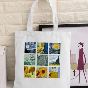 Van Gogh Print Canvas Tote Bag